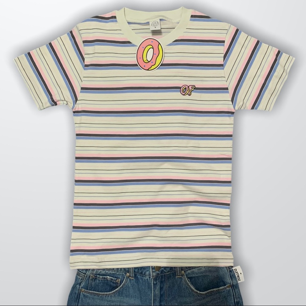 Women’s OF odd future tee multi stripes NWT